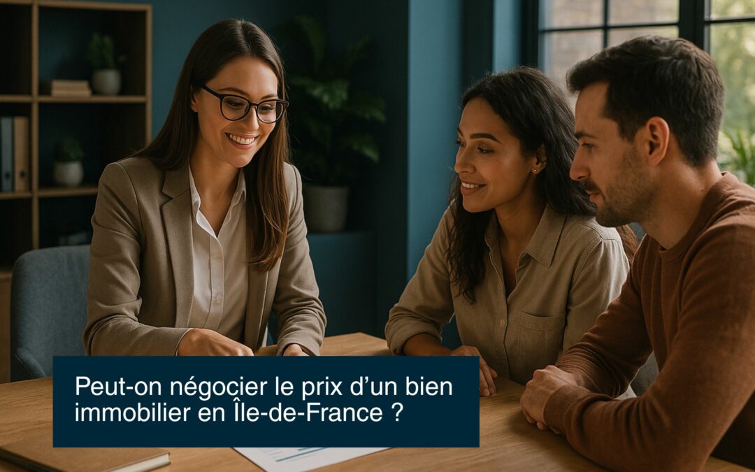 Conseiller Rive Ouest en rendez-vous acheteur pour évaluer une marge de négociation en Île-de-France